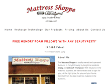 Tablet Screenshot of mattressshoppews.com